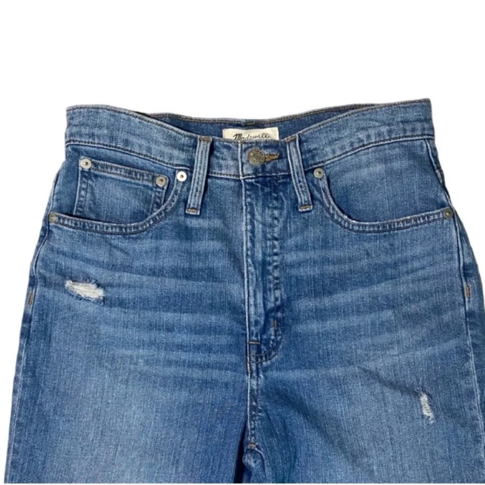 Madewell Classic Straight Distressed Light Wash Jeans Size 27